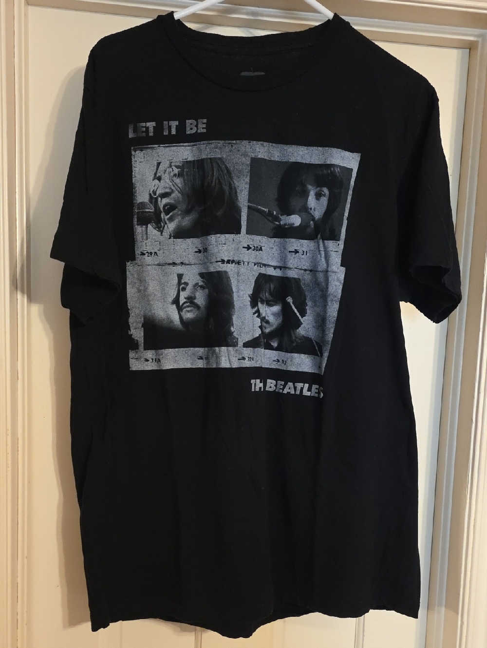 The Beatles Black 'Let It Be' Short Sleeve Graphic Tee